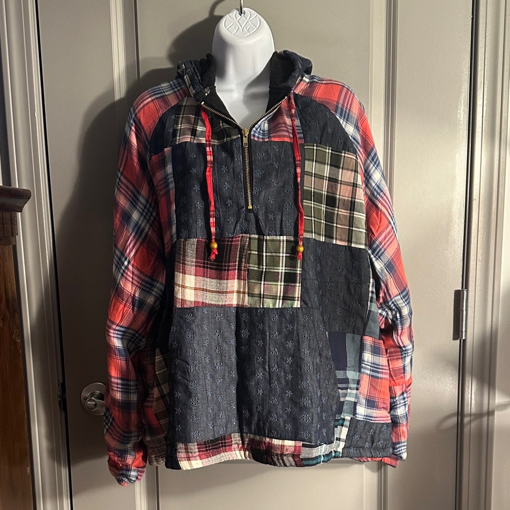 Sacred Threads Multicolor Patchwork Jacket NWT - image 1